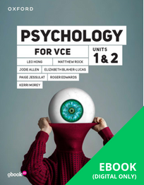 OXFORD PSYCHOLOGY FOR VCE UNITS 1&2 STUDENT OBOOK PRO (eBook Only)