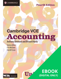 CAMBRIDGE VCE ACCOUNTING UNITS 1&2 EBOOK 4E (eBook only)