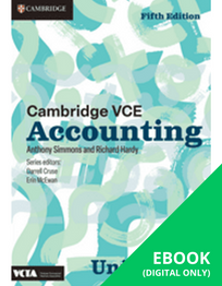 CAMBRIDGE VCE ACCOUNTING UNITS 3&4 EBOOK 5E (eBook only)