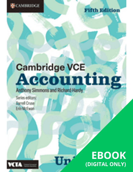 CAMBRIDGE VCE ACCOUNTING UNITS 3&4 EBOOK 5E (eBook only)