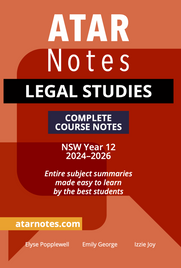 ATAR NOTES HSC LEGAL STUDIES YEAR 12 NOTES (2024-2026)