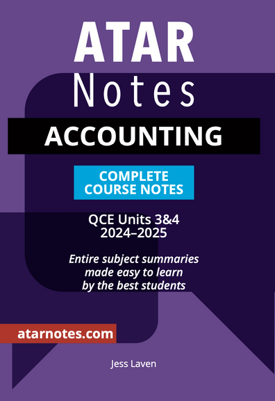 ATAR NOTES QCE ACCOUNTING 3&4 NOTES (2024-2025)