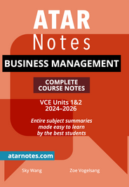 ATAR NOTES VCE BUSINESS MANAGEMENT UNITS 1&2 NOTES (2024-2026)