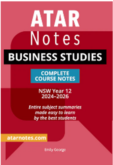 ATAR NOTES HSC BUSINESS STUDIES YEAR 12 NOTES (2024-2026)