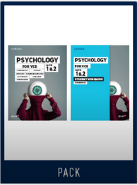 OXFORD PSYCHOLOGY FOR VCE UNITS 1&2 STUDENT BOOK + WORKBOOK + OBOOK PRO