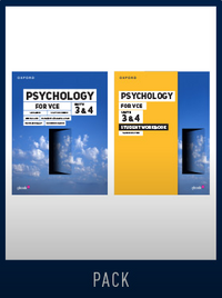 OXFORD PSYCHOLOGY FOR VCE UNITS 3&4 STUDENT BOOK + WORKBOOK + OBOOK PRO