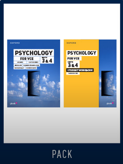 OXFORD PSYCHOLOGY FOR VCE UNITS 3&4 STUDENT BOOK + WORKBOOK + OBOOK PRO