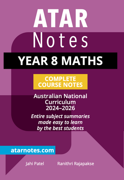 Buy Book - ATAR NOTES YEAR 8 MATHS COMPLETE COURSE NOTES (2024-2026 ...