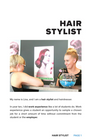 REAL PEOPLE, REAL CAREERS: HAIR STYLIST