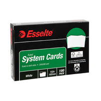 SYSTEM CARDS RULED 152 x 102MM (6X4) WHITE PK100