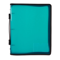 3 'O' RING BINDER A4 25MM WITH ZIPPER WITH HANDLE (GREEN)