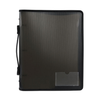 3 'O' RING BINDER A4 25MM WITH ZIPPER WITH HANDLE (BLACK)