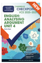 CAMBRIDGE CHECKPOINTS VCE ENGLISH: ANALYSING AND PRESENTING ARGUMENT UNITS 3&4 2025-2027 + QUIZ ME MORE