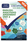 CAMBRIDGE CHECKPOINTS VCE ENGLISH: ANALYSING AND PRESENTING ARGUMENT UNITS 3&4 2025-2027 + QUIZ ME MORE