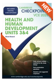 CAMBRIDGE CHECKPOINTS VCE HEALTH AND HUMAN DEVELOPMENT UNITS 3&4 2025 + QUIZ ME MORE