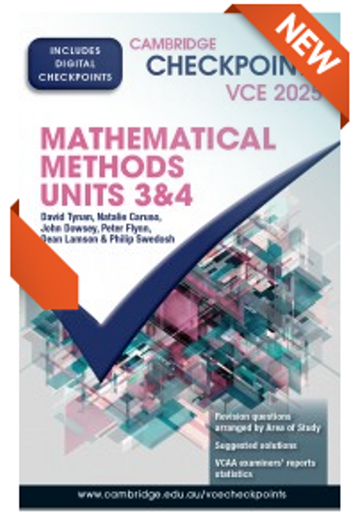 CAMBRIDGE CHECKPOINTS VCE MATHEMATICAL METHODS UNITS 3&4 2025 + QUIZ ME MORE