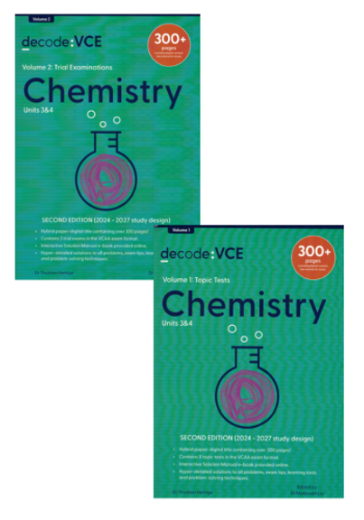 DECODE VCE CHEMISTRY UNITS 3&4 2E (2024-2027): TOPIC TEST AND EXAM VALUE BUNDLE