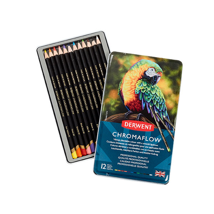 12 DERWENT CHROMAFLOW COLOUR PENCILS