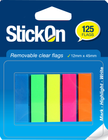 STICK ON FLAGS 12MM X 45MM 5 PADS X 25 SHEETS ASSORTED