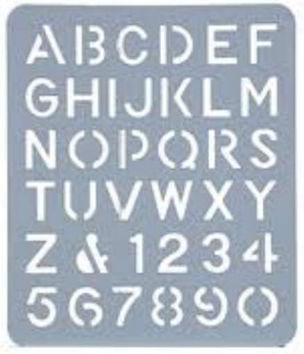 LETTERING STENCIL RADIANT 19MM