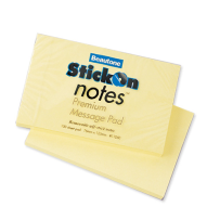 STICK ON NOTES YELLOW 76mm x 127mm (100)