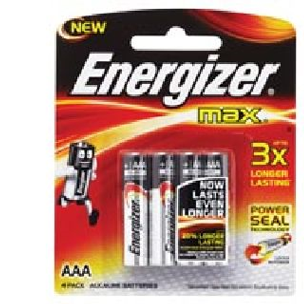 BATTERIES AAA ALKALINE 4 PACK